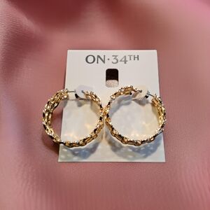 On 34th Hoop Earrings